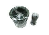 Marble Mortar & Pestle – Black & White or Red & White – 2.5″