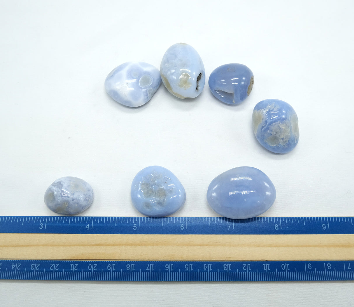 Blue Chalcedony Tumbled Stones