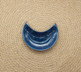 Blue Or Black Ceramic Crescent Moon And Stars Jewelry Tray Dish