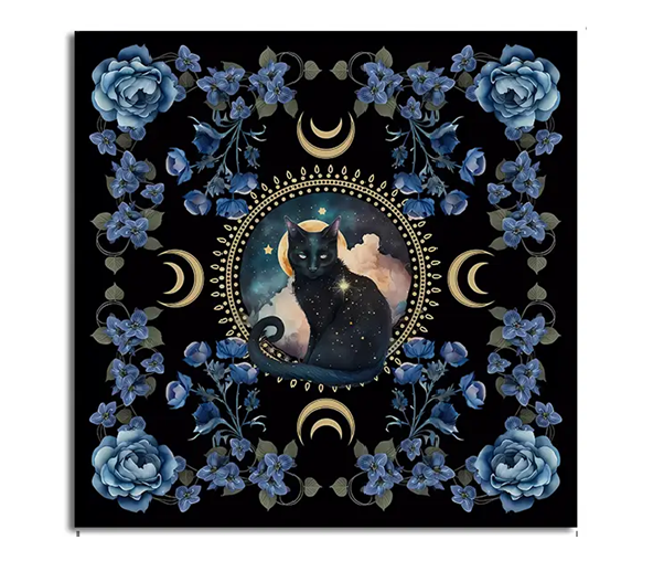 Cat Altar Cloth Tapestry | Tarot Cloth