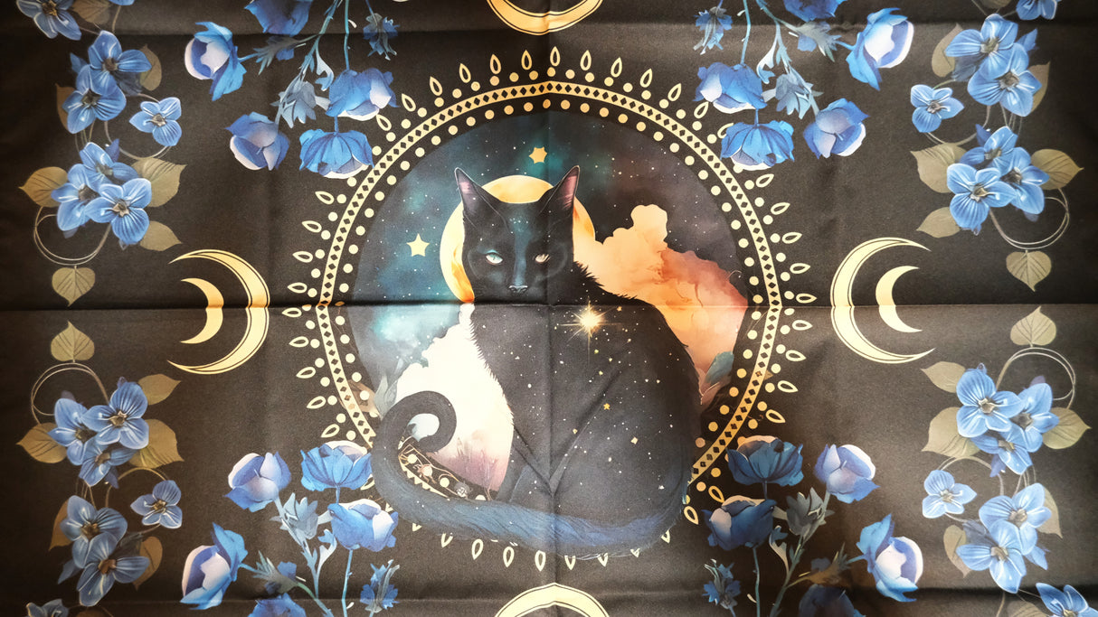 Cat Altar Cloth Tapestry | Tarot Cloth