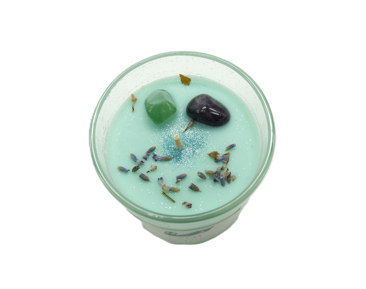 Crystal Intention Candle | Spiritual Crystal Candle for Relaxation, Self Love, Protection & Manifestation