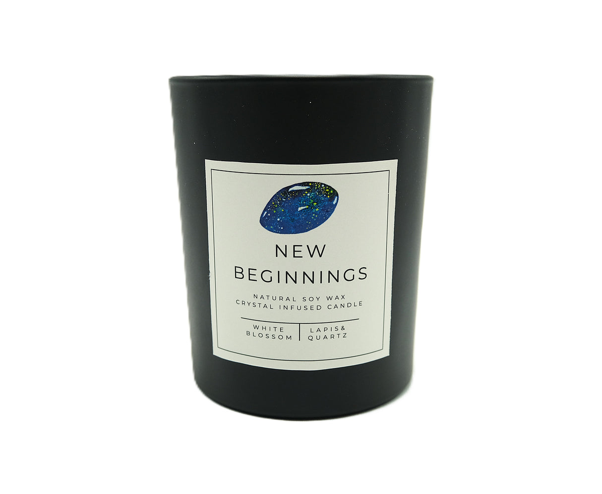 Crystal Intention Candle | Spiritual Crystal Candle for Relaxation, Self Love, Protection & Manifestation