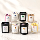 Crystal Intention Candle | Spiritual Crystal Candle for Relaxation, Self Love, Protection & Manifestation