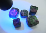 Tumbled Ruby Zoisite Cubed Stones