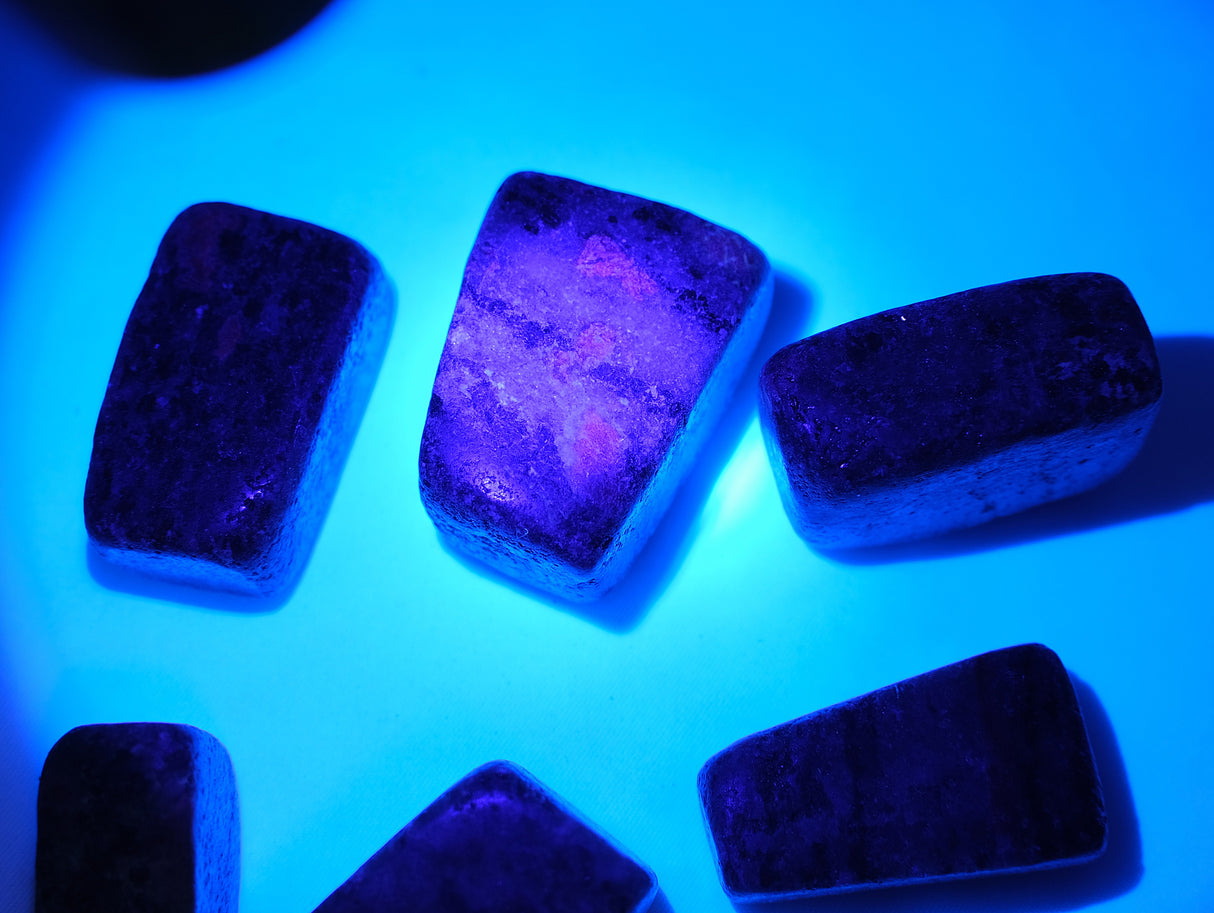 Tumbled Ruby Zoisite Cubed Stones