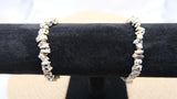 Natural Dalmatian Jasper Chip Stretch Bracelet
