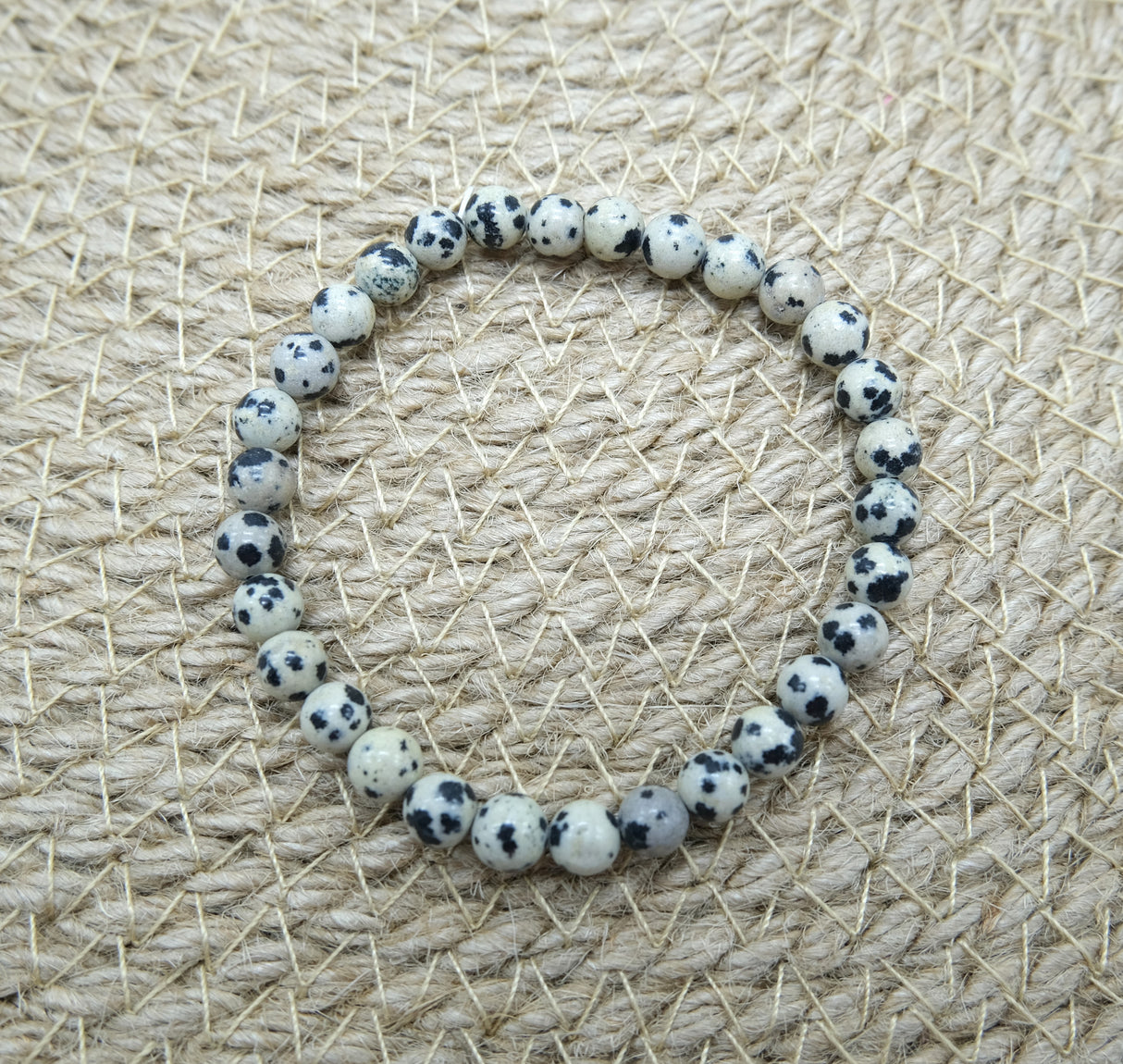 Natural Dalmatian Jasper 6mm Bracelet