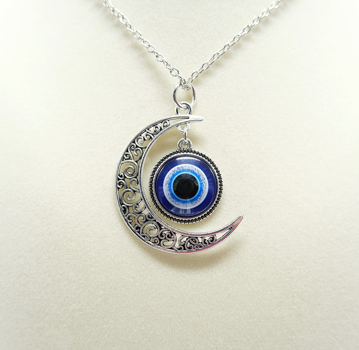 Evil Eye Pendant Necklace – 18 to 20" Chain | Protection • Intuition • Style