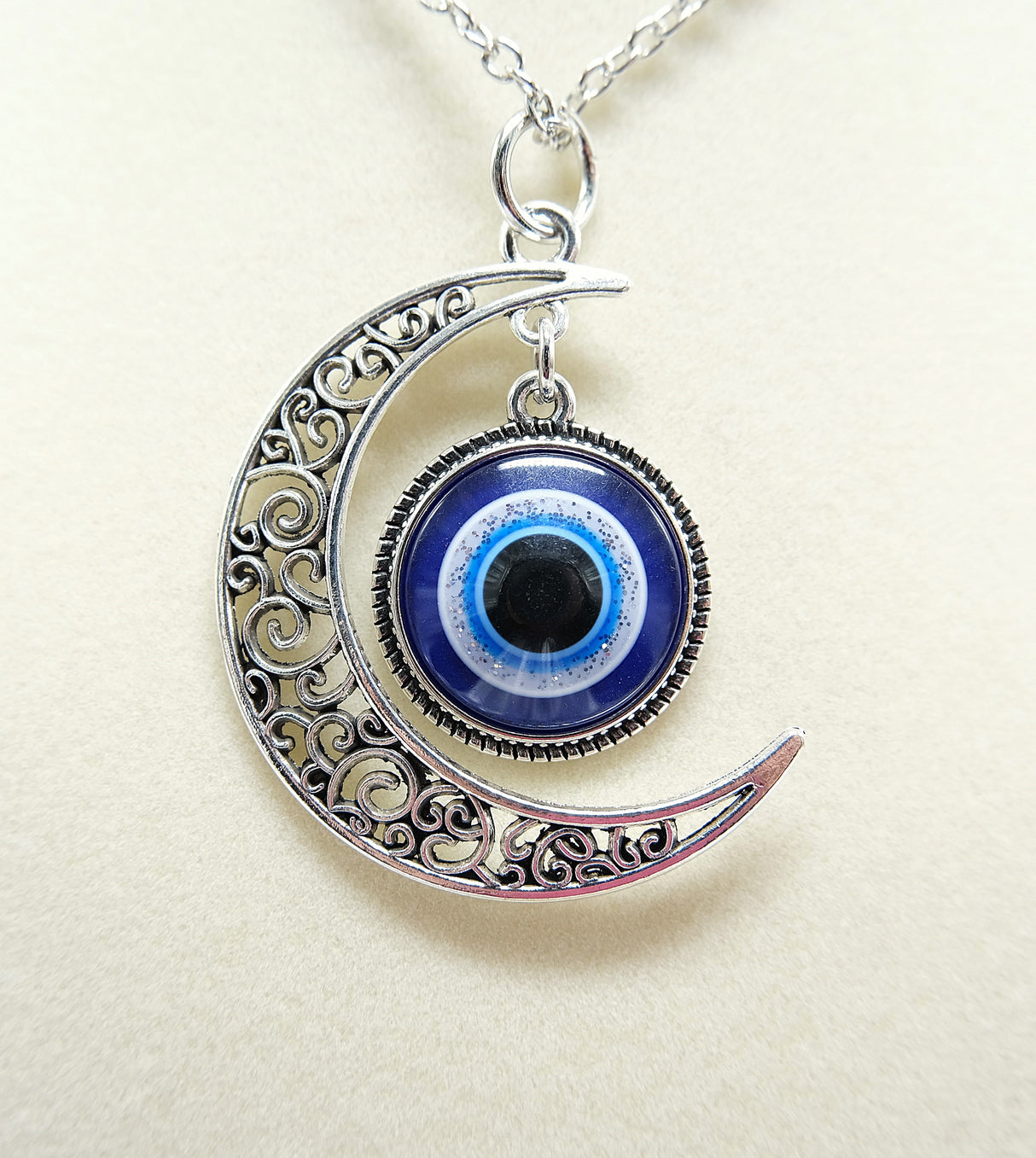 Evil Eye Pendant Necklace – 18 to 20" Chain | Protection • Intuition • Style