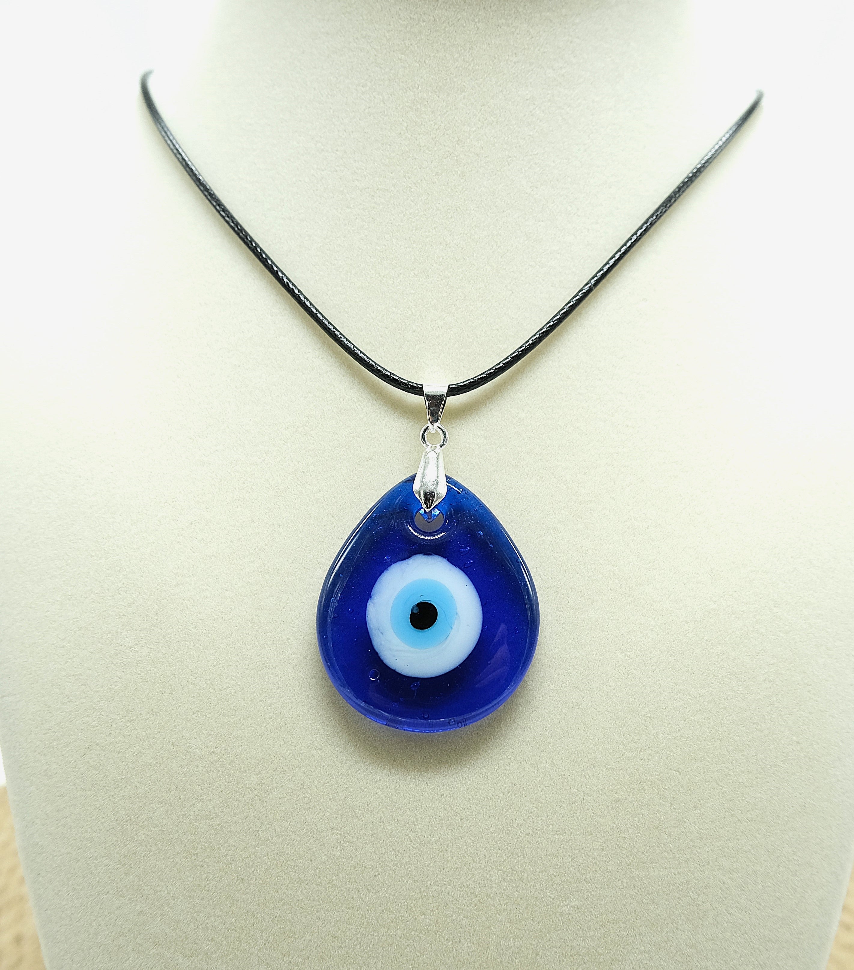 Evil Eye Teardrop Pendant Necklace