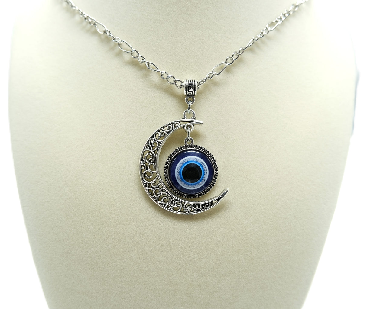 Evil Eye Pendant Necklace on 20" Chain | Protection • Intuition