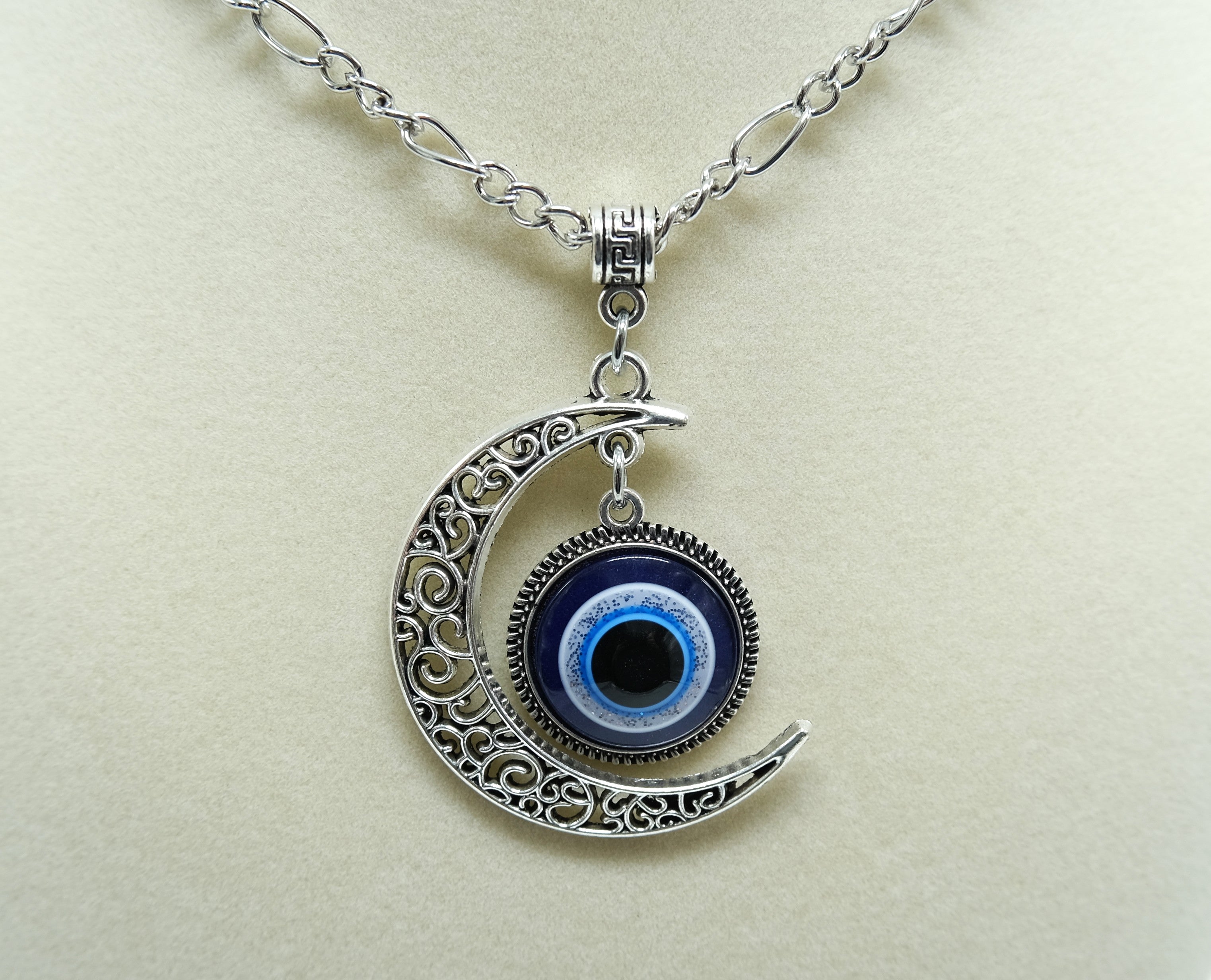 Evil Eye Pendant Necklace on 20