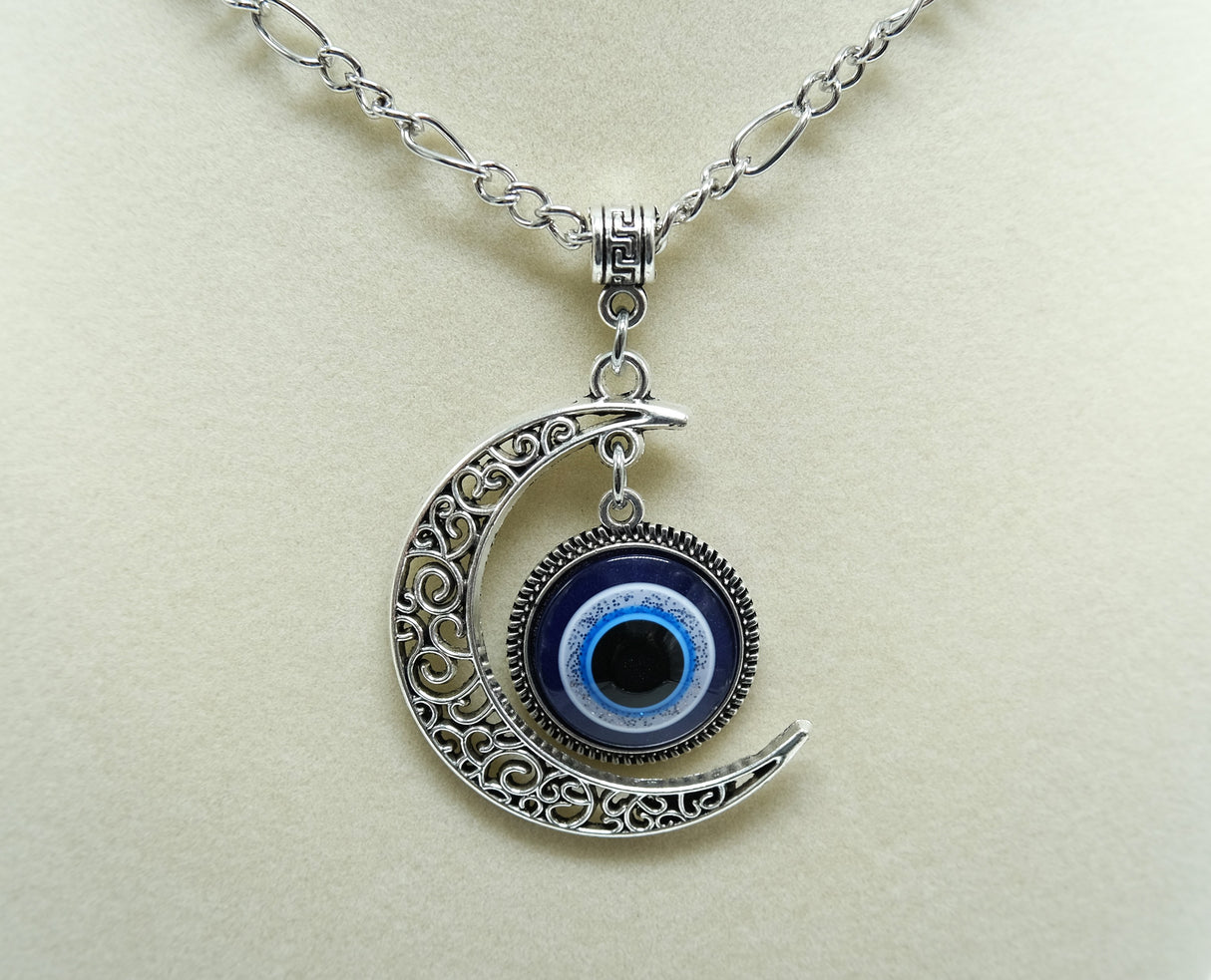 Evil Eye Pendant Necklace on 20" Chain | Protection • Intuition