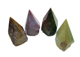 Natural Fancy Jasper Crystal Point with Raw Base
