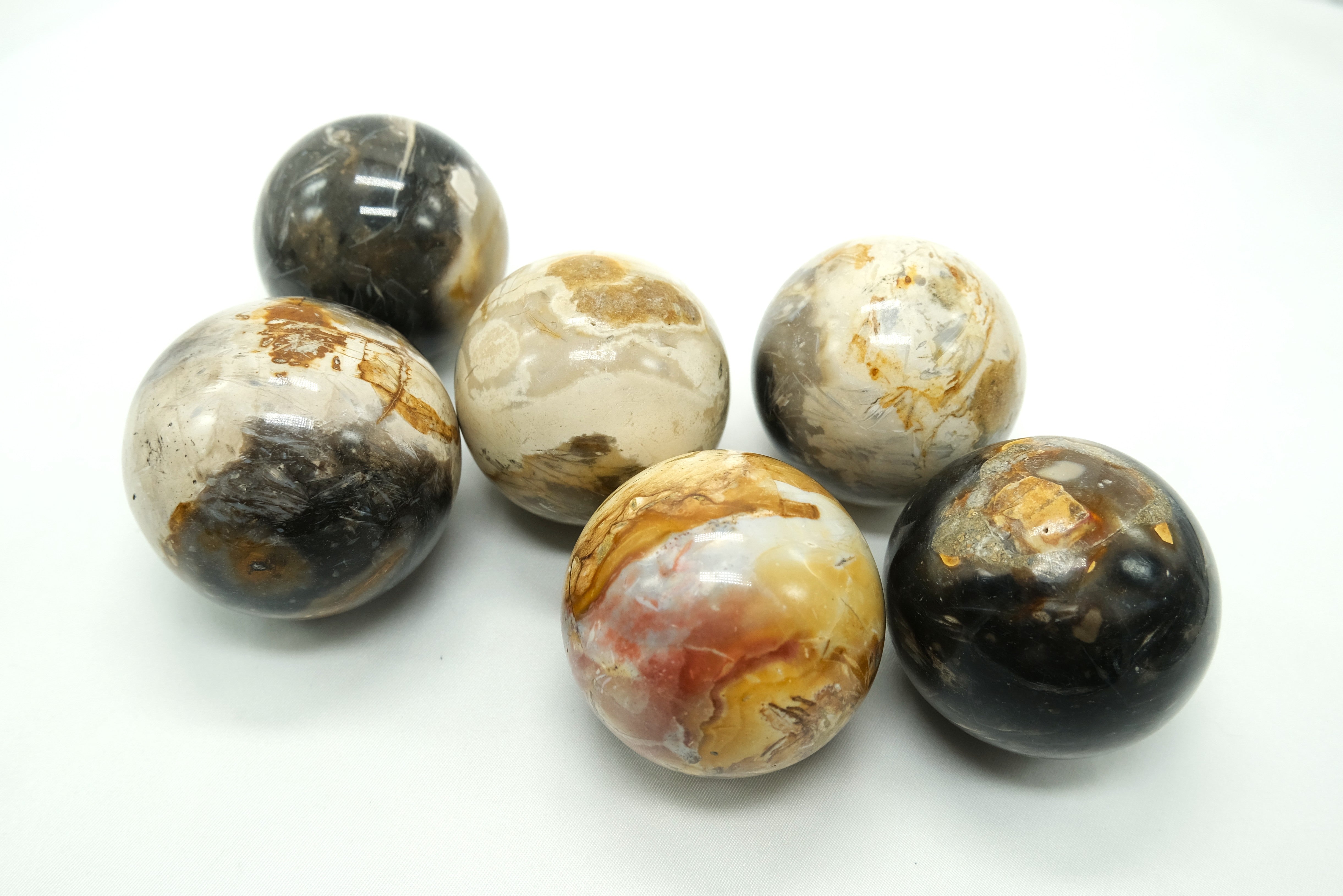 Feather Agate Sphere – 50 mm – Stone of Peace, Protection & Transformation