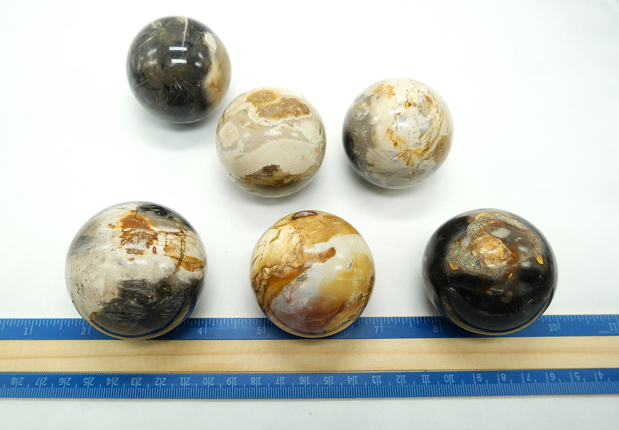 Feather Agate Sphere – 50 mm – Stone of Peace, Protection & Transformation