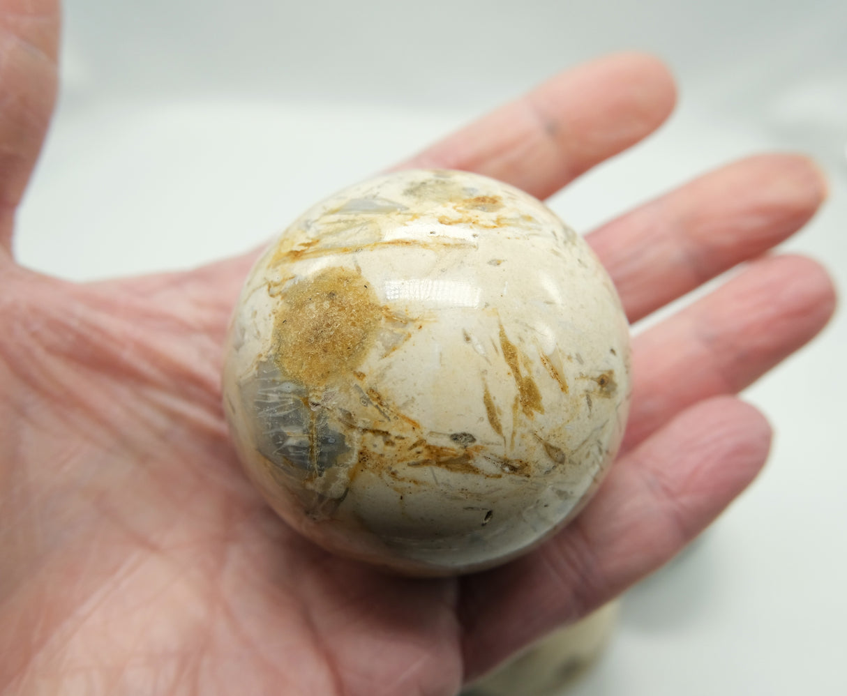 Feather Agate Sphere – 50 mm – Stone of Peace, Protection & Transformation