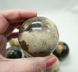 Feather Agate Sphere – 50 mm – Stone of Peace, Protection & Transformation