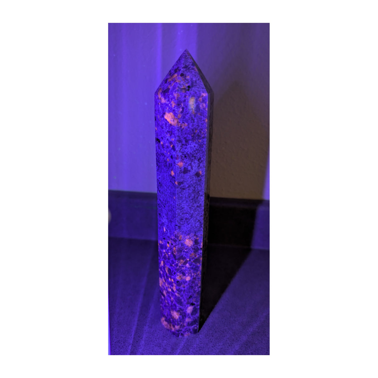 Large Flame Stone UV‑Reactive Obelisk Towers – 12 Inches - Several Varieties