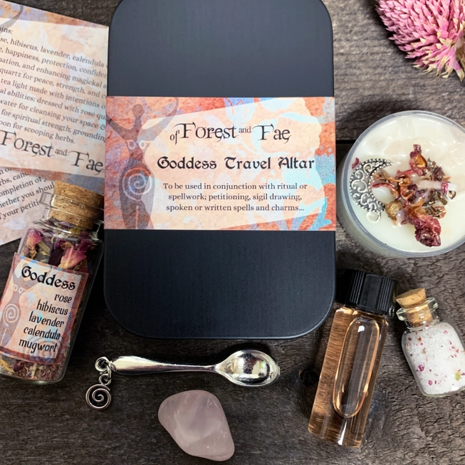 Goddess Travel Altar | Witch Kit For Manifestation and Spells