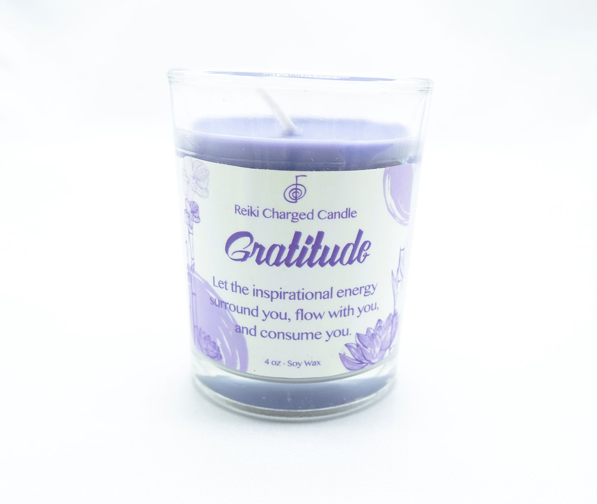 Gratitude Reiki Charged Intention Candle | Vegan | Soy Candles