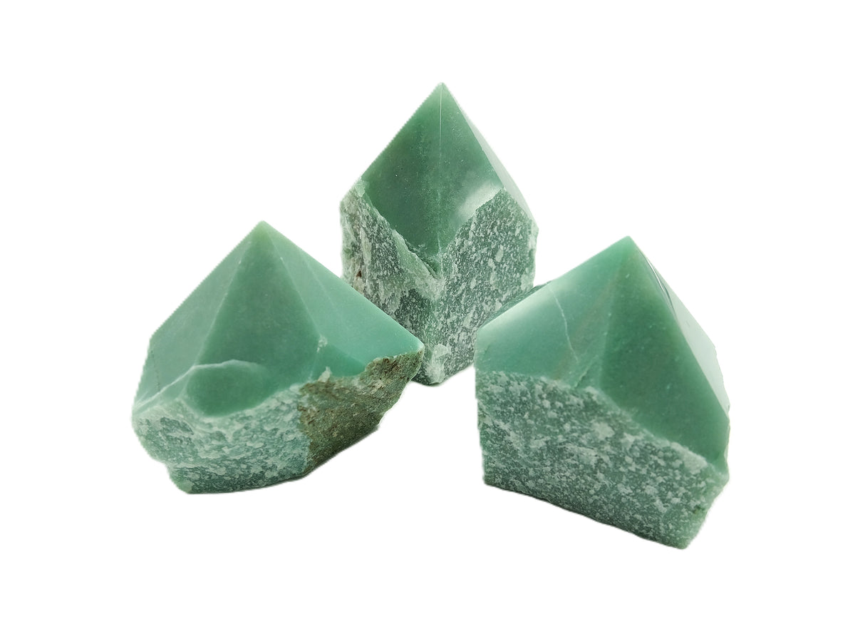 Green Aventurine Polished Point with Flat Base