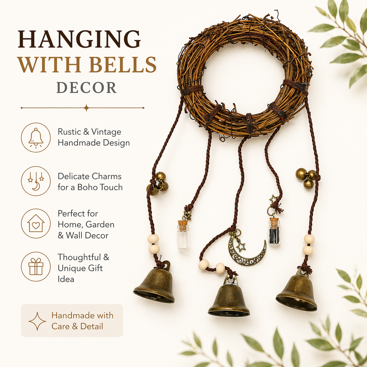 Hanging Witch Bells for Door – Protection And Positive Energy