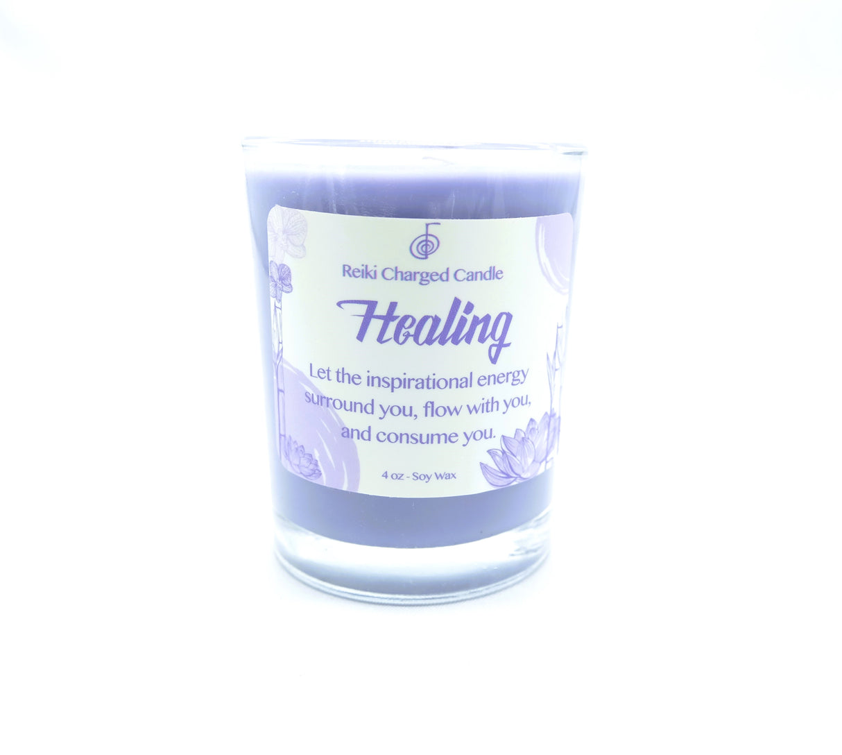 Healing Reiki Charged Intention Candle | Vegan | Soy Candles