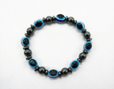 Hematite Evil Eye Bracelet | Stretchy Bracelet