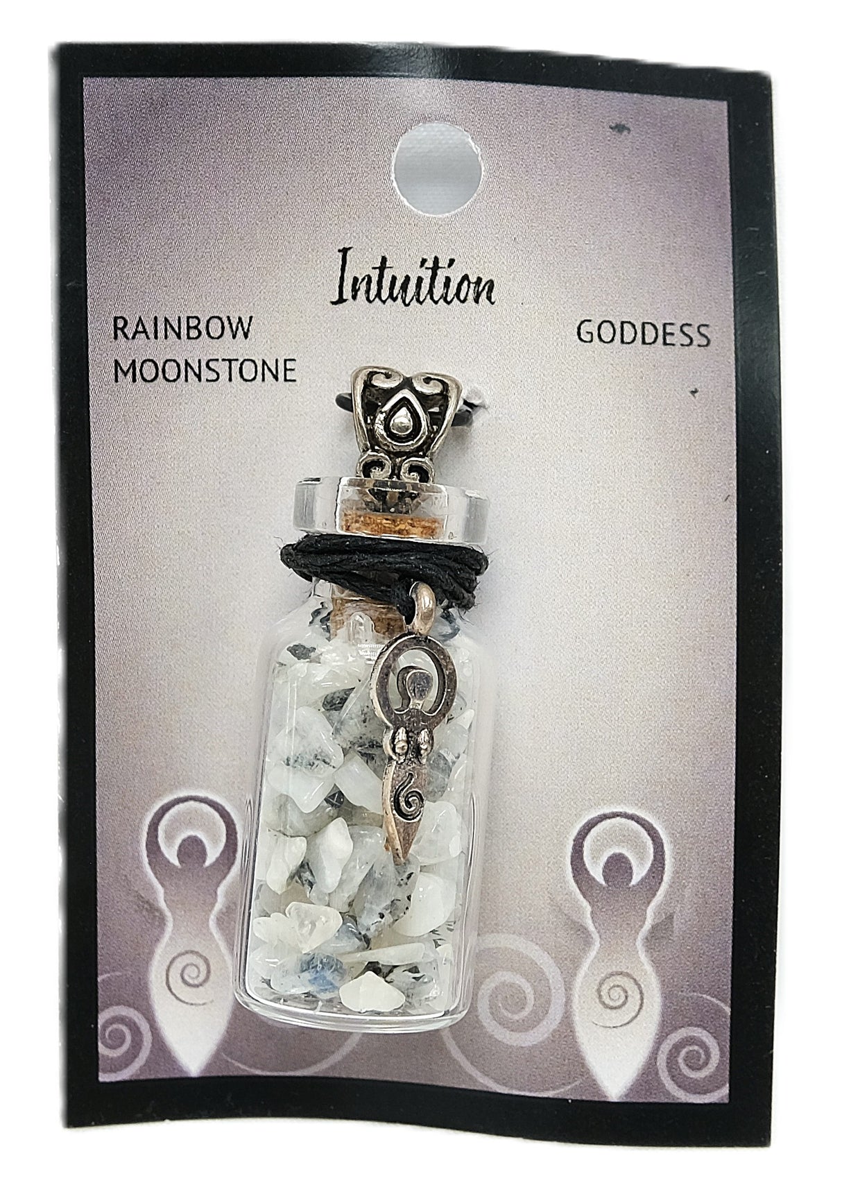 Crystal Chip Bottle Intention Pendant Necklaces - Many Varieties