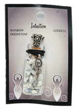 Crystal Chip Bottle Intention Pendant Necklaces - Many Varieties