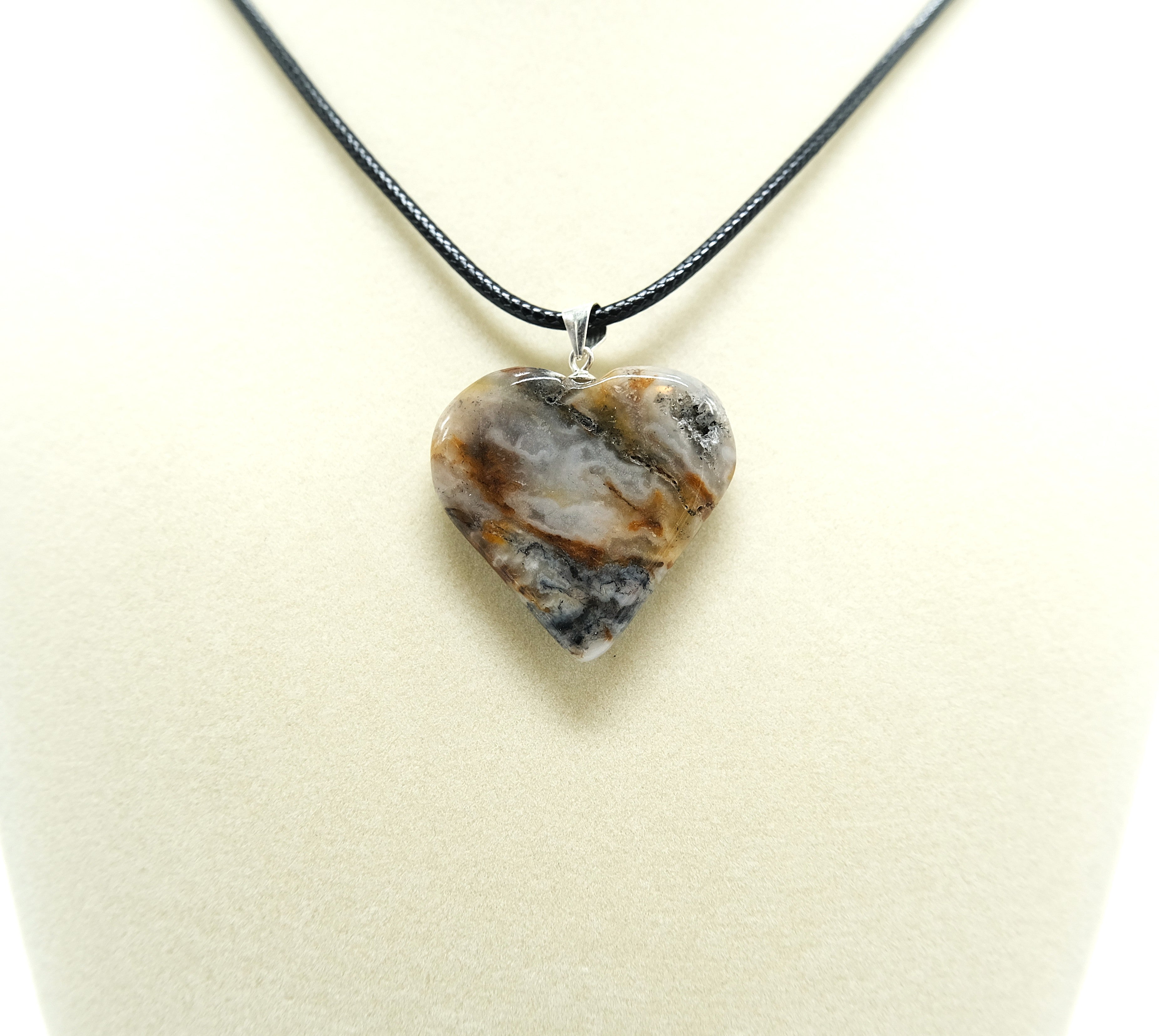 Jasper Heart Pendant Necklace