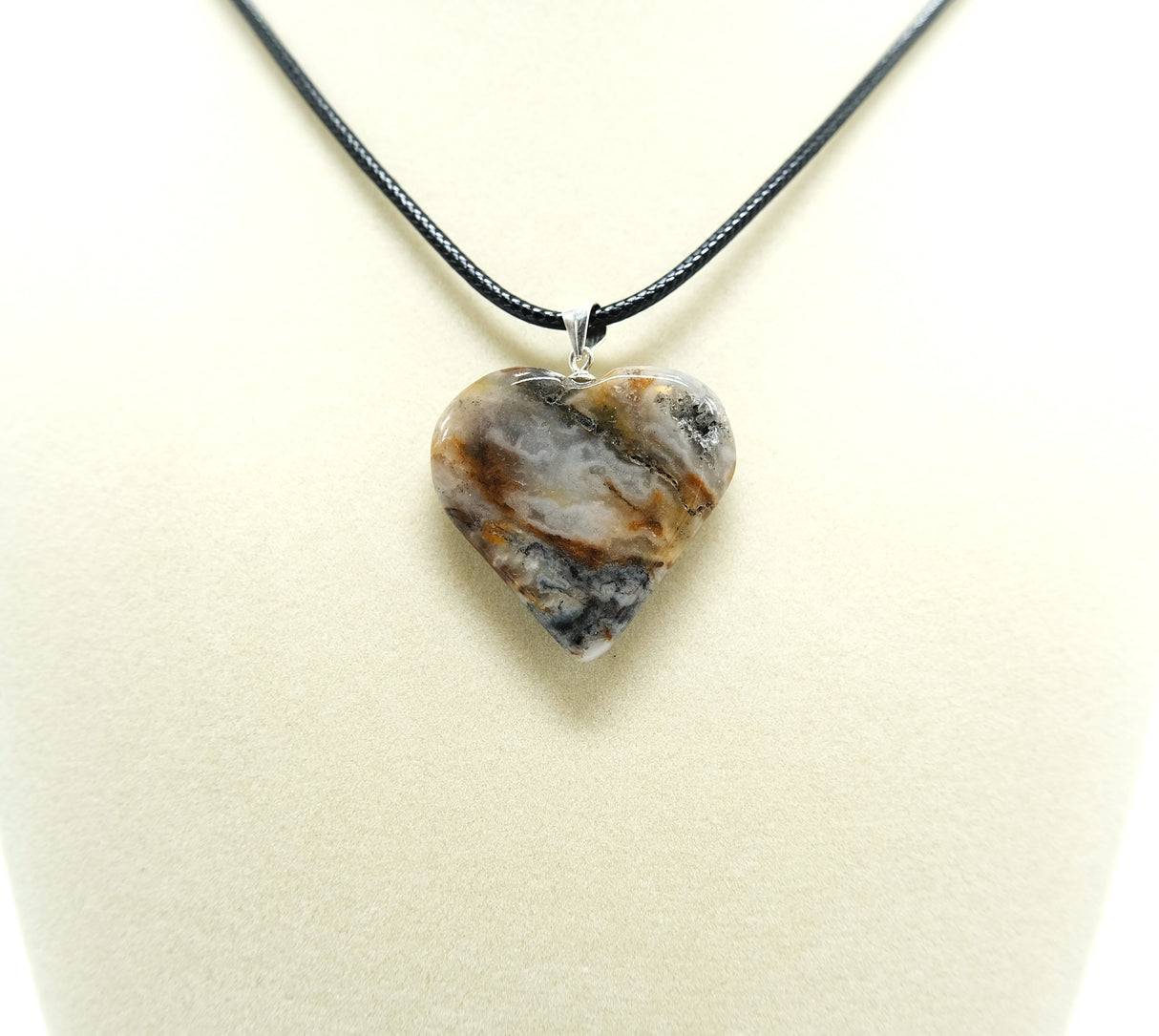 Jasper Heart Pendant Necklace