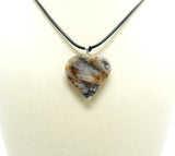 Jasper Heart Pendant Necklace