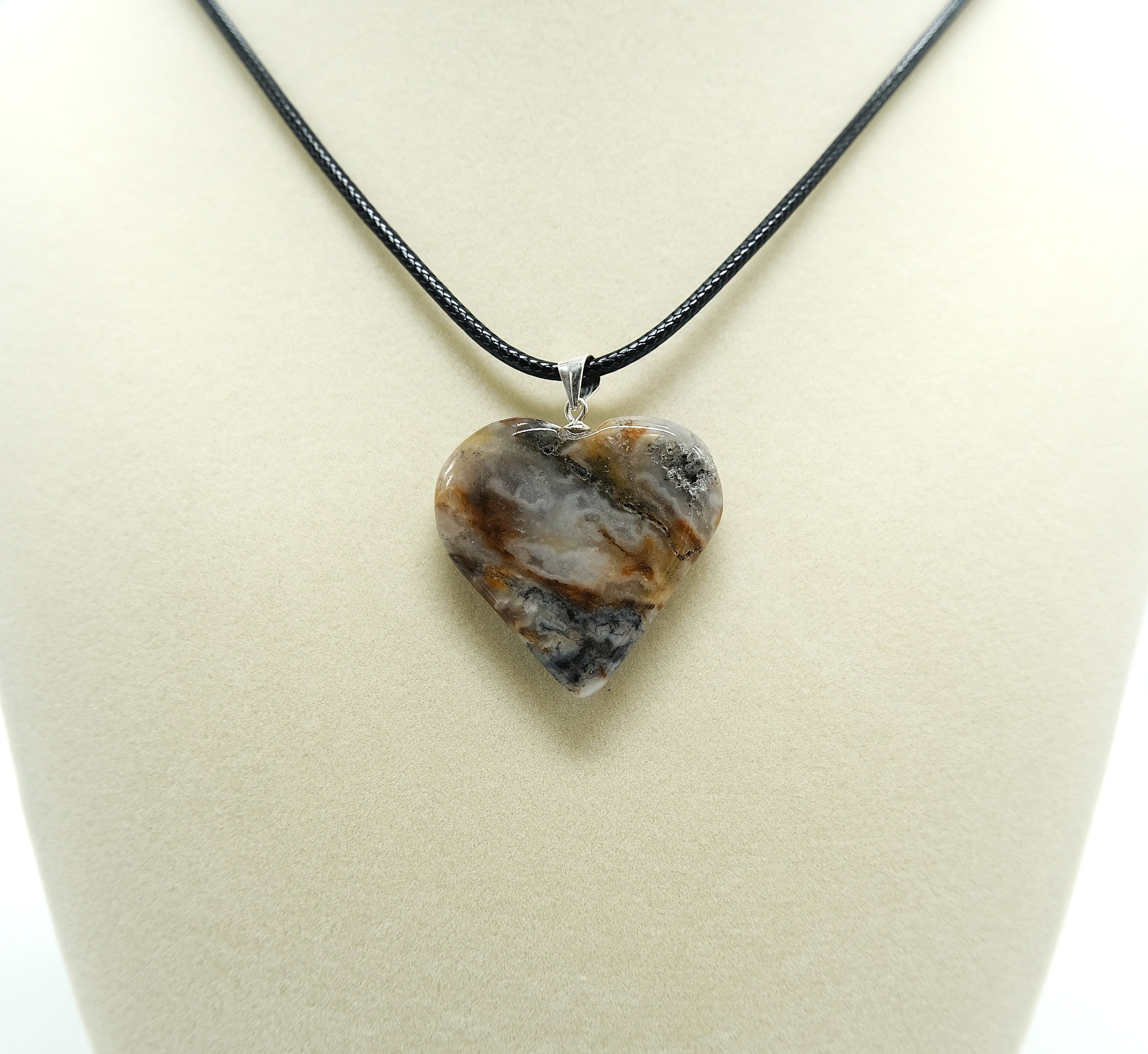 Jasper Heart Pendant Necklace
