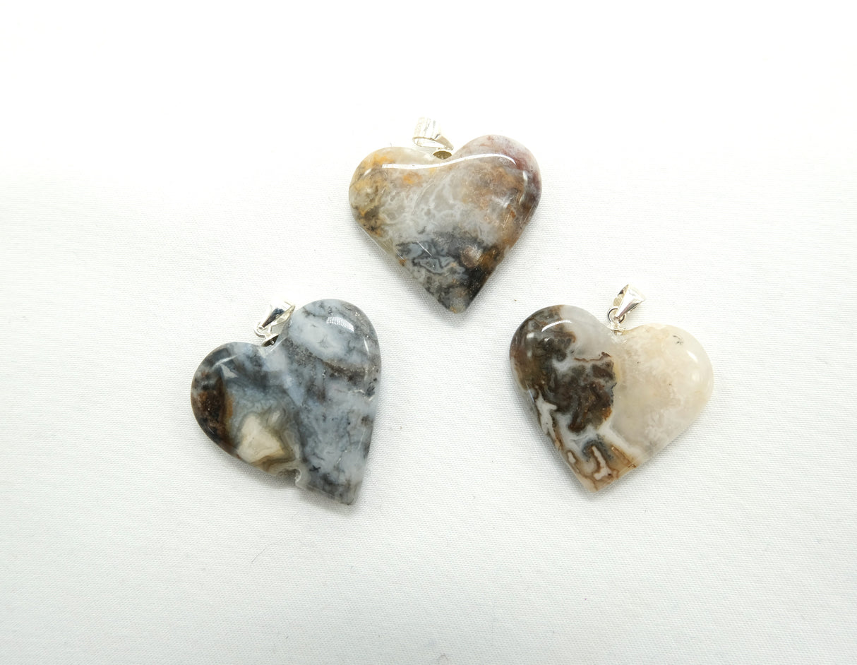Jasper Heart Pendant Necklace