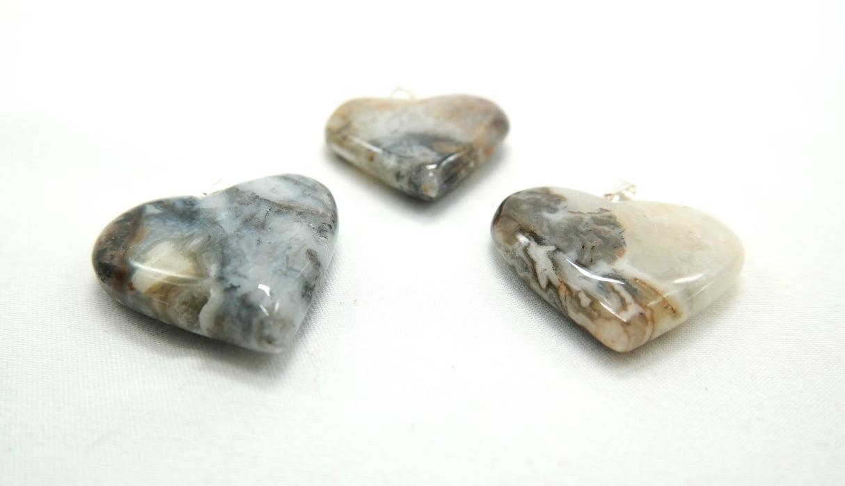 Jasper Heart Pendant Necklace