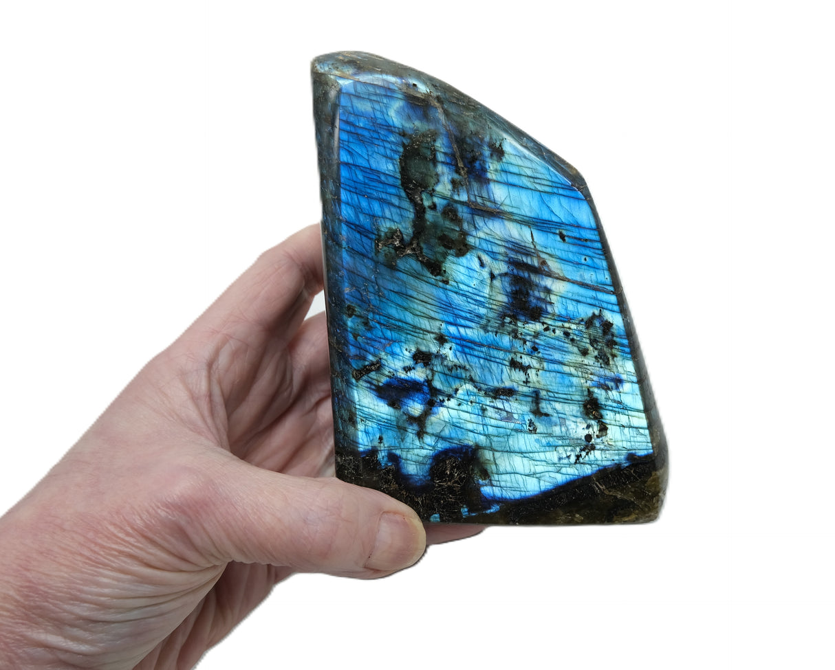 Large Polished Labradorite | 1074 g | Standing Flat Base