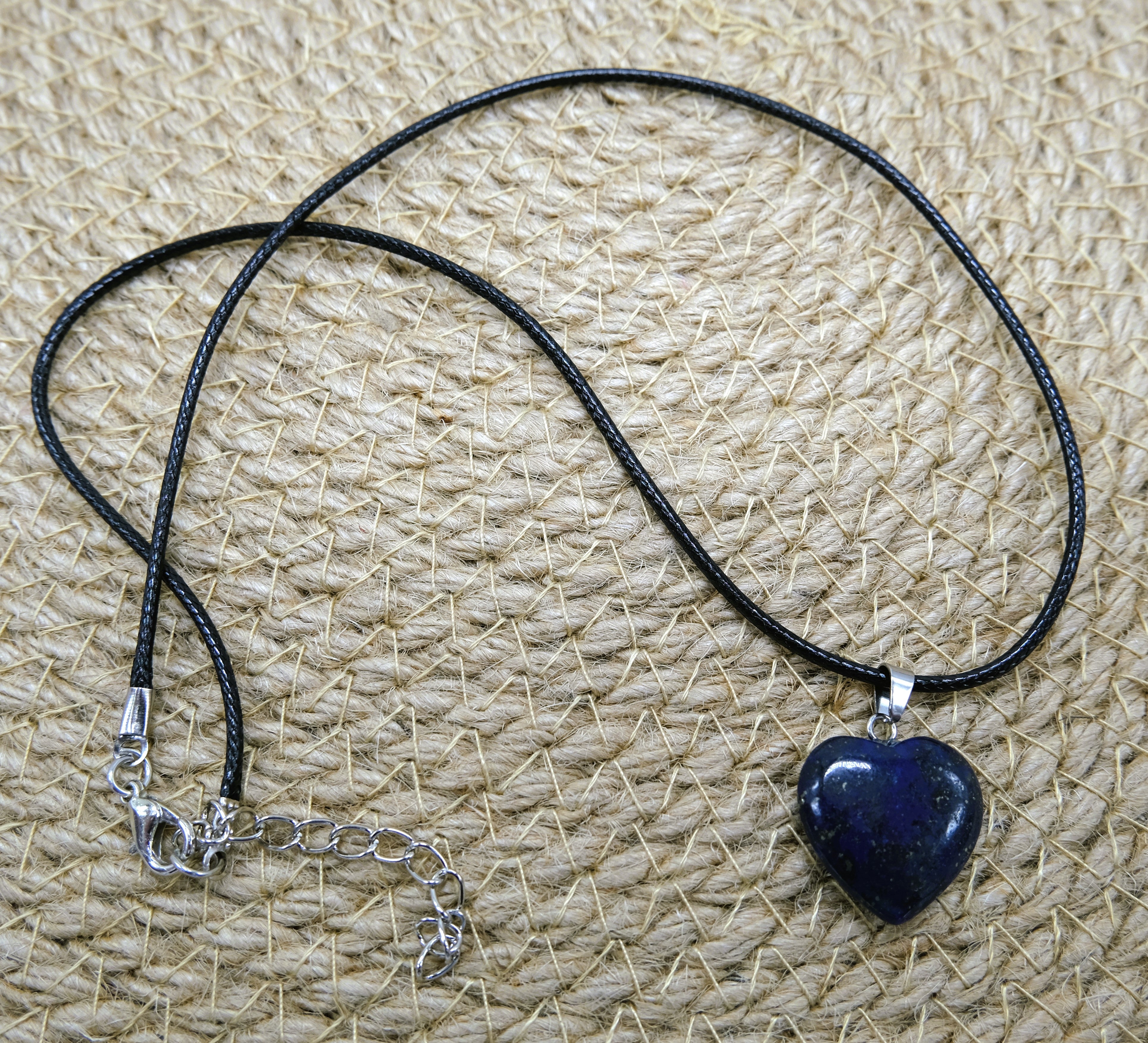 Natural Lapis Heart Pendant Necklace | Lapis Jewelry