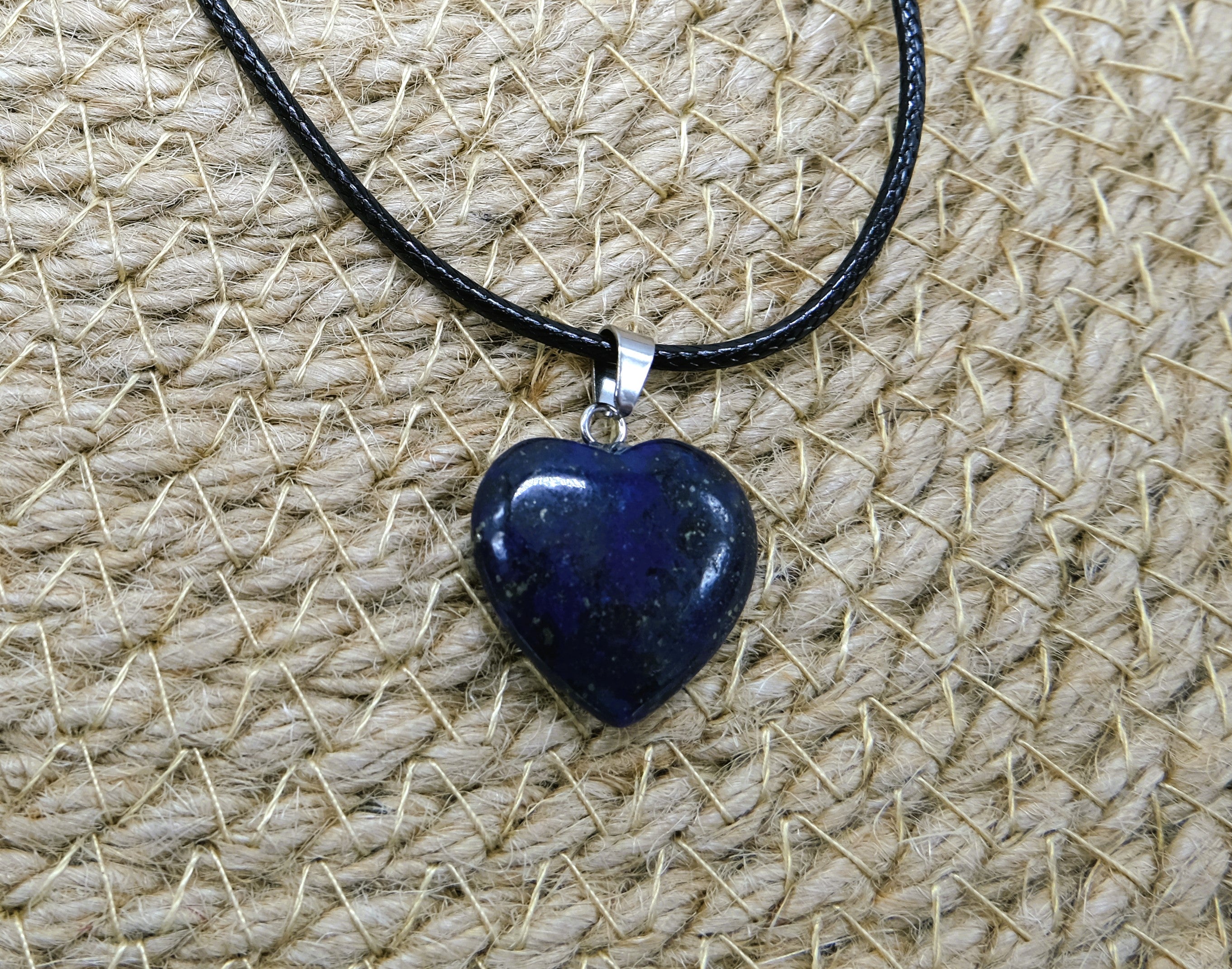Natural Lapis Heart Pendant Necklace | Lapis Jewelry