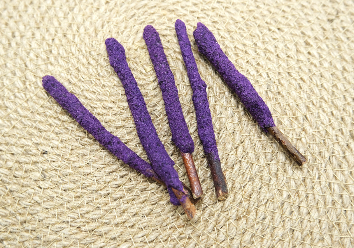 5 Pieces Lavender Natural Sage Tree Branch 4" Incense Sticks