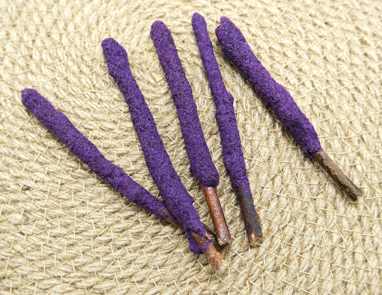 5 Pieces Lavender Natural Sage Tree Branch 4" Incense Sticks