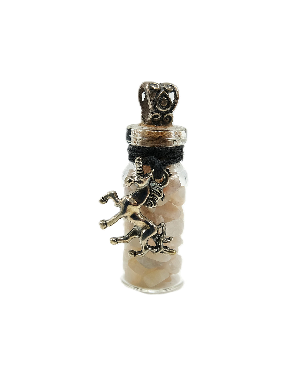 Crystal Chip Bottle Intention Pendant Necklaces - Many Varieties
