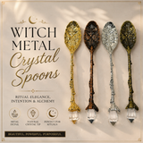 Witch Metal Crystal Spoons – Ritual Elegance, Intention & Alchemy