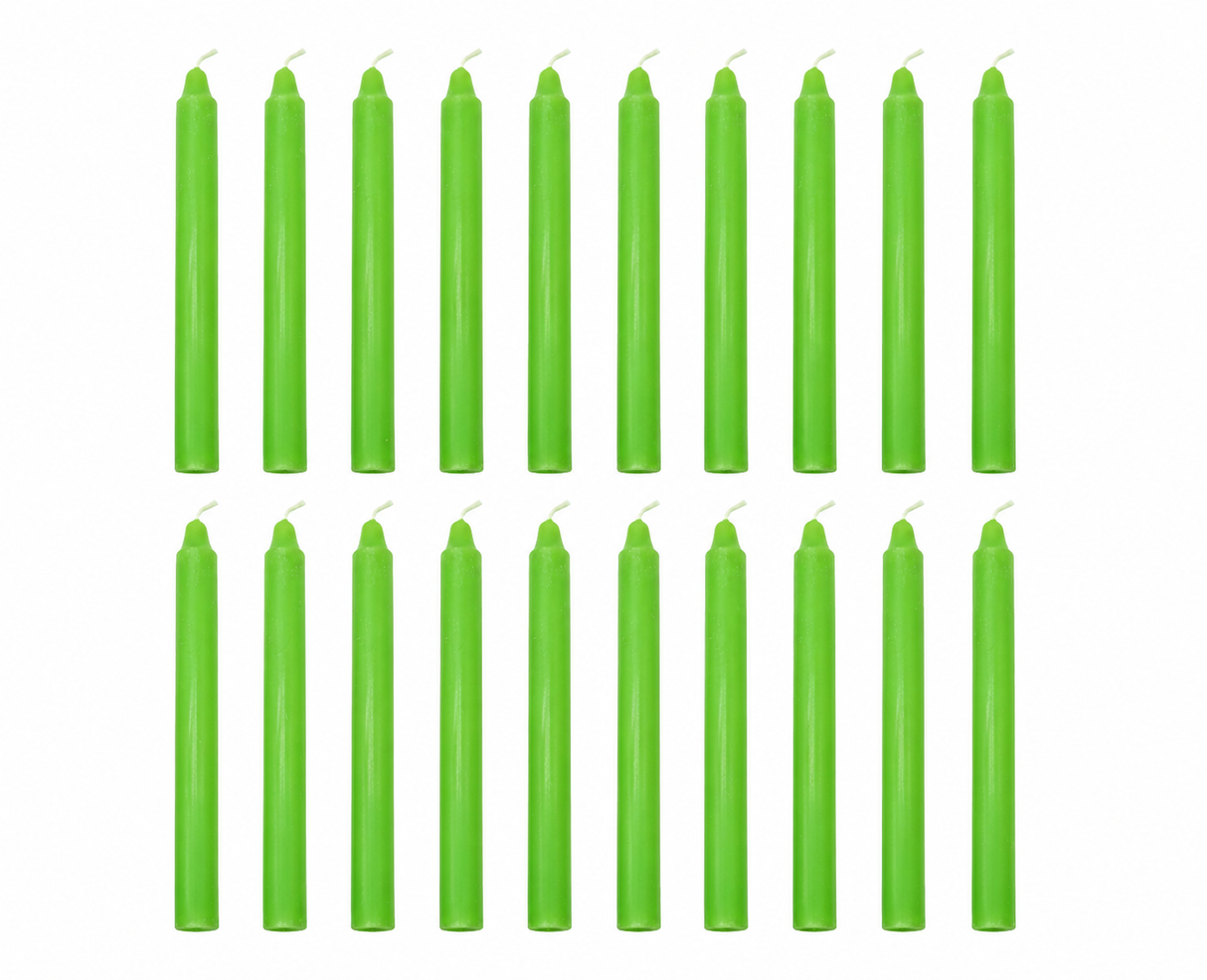 Mini Unscented Black Or Green Candles 20 pk 5" | Chime Candles | Spell Candles