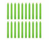 Mini Unscented Black Or Green Candles 20 pk 5" | Chime Candles | Spell Candles
