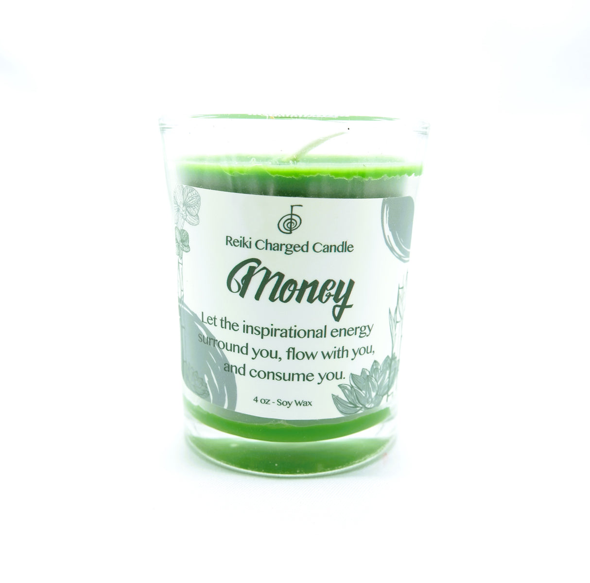 Money Reiki Charged Intention Candle | Vegan | Soy Candles