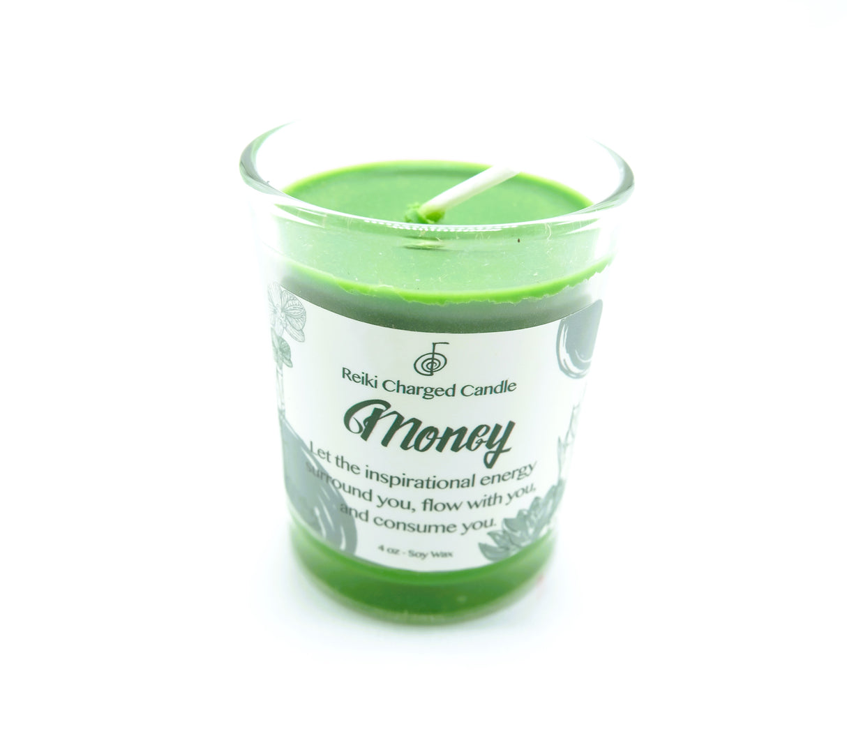 Money Reiki Charged Intention Candle | Vegan | Soy Candles