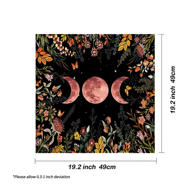 Moon Phase Garden Altar Cloth 19 x 19 Inch